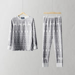 Children's PJ Set Grey Fair Isle
