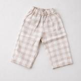 Pantalones de cuadros vichy color avena