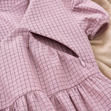 Robe d'allaitement à manches ballon rose