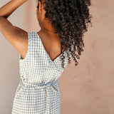 Ärmelloses Stillkleid Windowpane