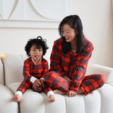 Kinder-PJ-Set Rot Tartan