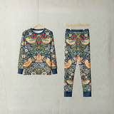 William Morris Kinder PJ Set Aardbeiendief Navy Blauw