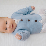 Strickjacke „Pure Blue“ mit Knöpfen