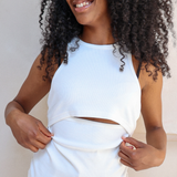 Breastfeeding Ribbed Tanktop Wit