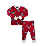 Conjunto de pijama para niño Zebra burdeos