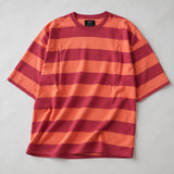 Camiseta de lactancia oversize rosa y naranja