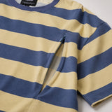 Still-Tee in Übergröße Butter und Blau