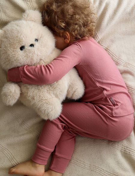 Children's PJ Set Ribbed Rose
