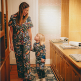 William Morris Damen Pyjamas Set Erdbeerdieb Marineblau