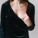 Paris - Vestito in velluto per l'allattamento Nero