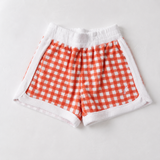 Pantalones cortos de rizo «Adventure» con estampado de cuadros vichy