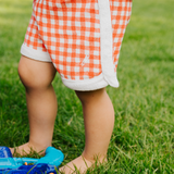 Pantalones cortos de rizo «Adventure» con estampado de cuadros vichy