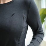 Camiseta lactancia manga larga Negro