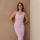 St Tropez Ribbed Borstvoedingsjurk Lila
