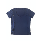 T-Shirt allaitement col V Bleu marine