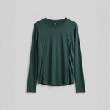 Camiseta lactancia manga larga verde bosque
