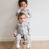 Conjunto de pijama para niños Fair Isle gris