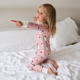 Kinder-PJ-Set Rosa Pinguin