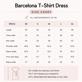 Barcelona Breastfeeding T-Shirt Dress Charcoal
