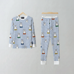 Set pigiama in bambù per bambini Miffy "Peek-a-Boo Blue", vista frontale