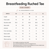 Tee met ruches voor borstvoeding Wit