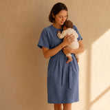 Barcelona Stillen T-Shirt Kleid Blau