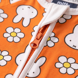 Fermeture éclair à double sens sur la combinaison en bambou ZIPSTER x Miffy Grenouillère en bambou Daisy Days