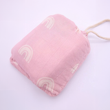 Drap de lit arc-en-ciel rose